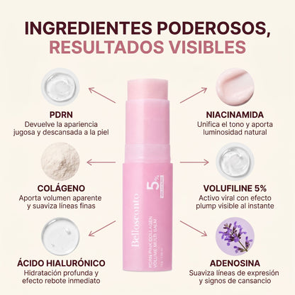 Bálsamo Coreano 6 en 1 con PDRN Liposomal, NAD, Colágeno y Volufiline 5% - VOLUME GLOW STICK™