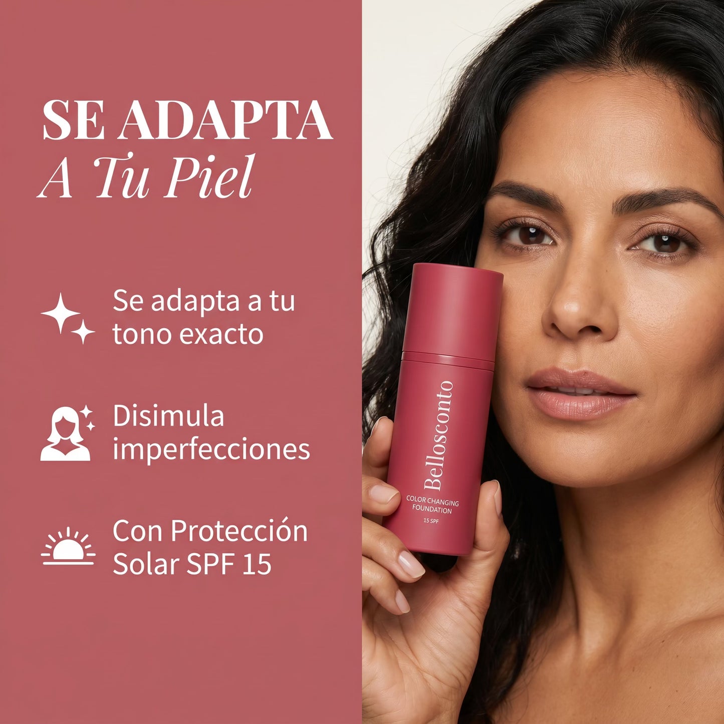 Base Coreana con Adaptación al Tono de Piel, Vitamina E y Protección Solar SPF 15 — TRUE TONE FOUNDATION™