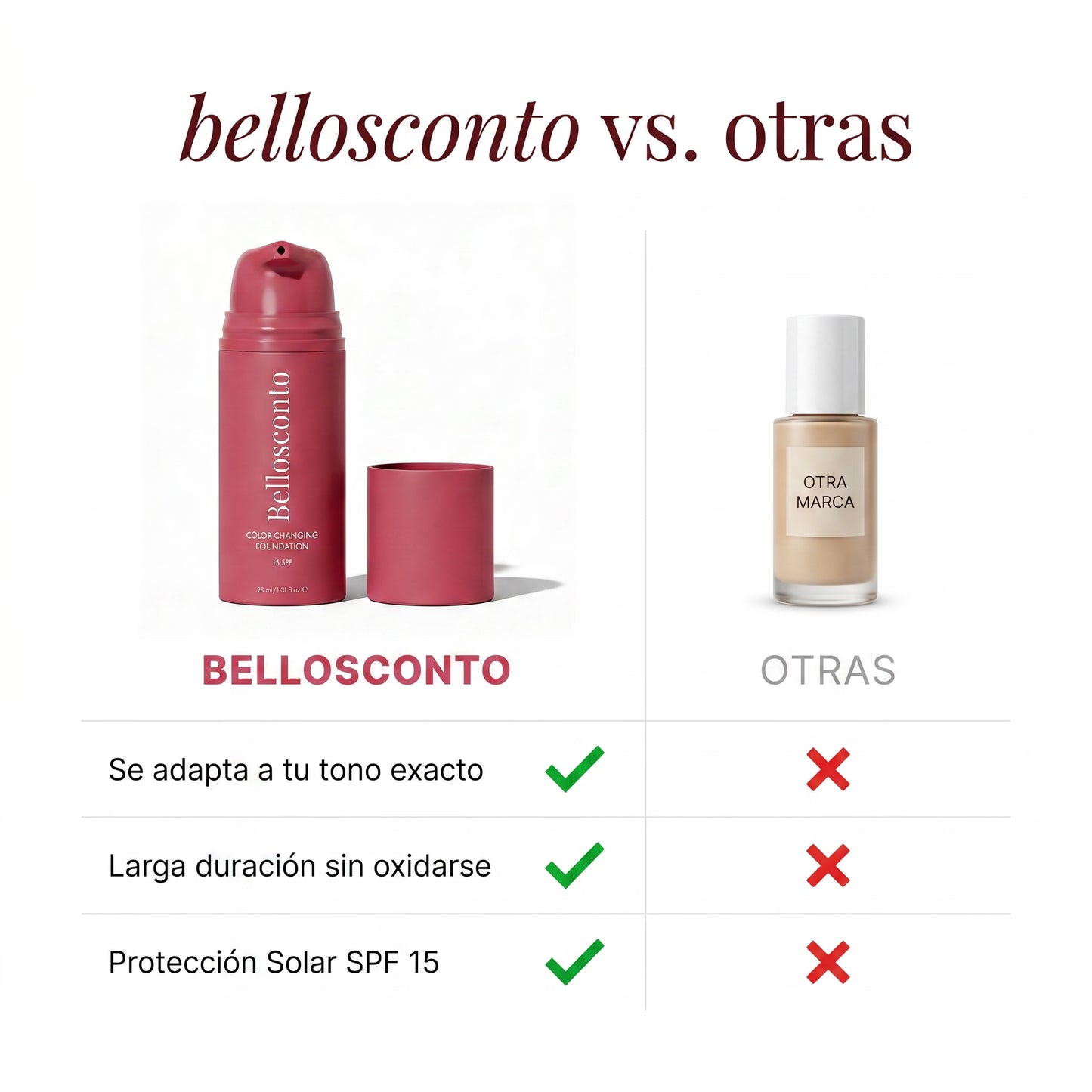 Base Coreana con Adaptación al Tono de Piel, Vitamina E y Protección Solar SPF 15 — TRUE TONE FOUNDATION™