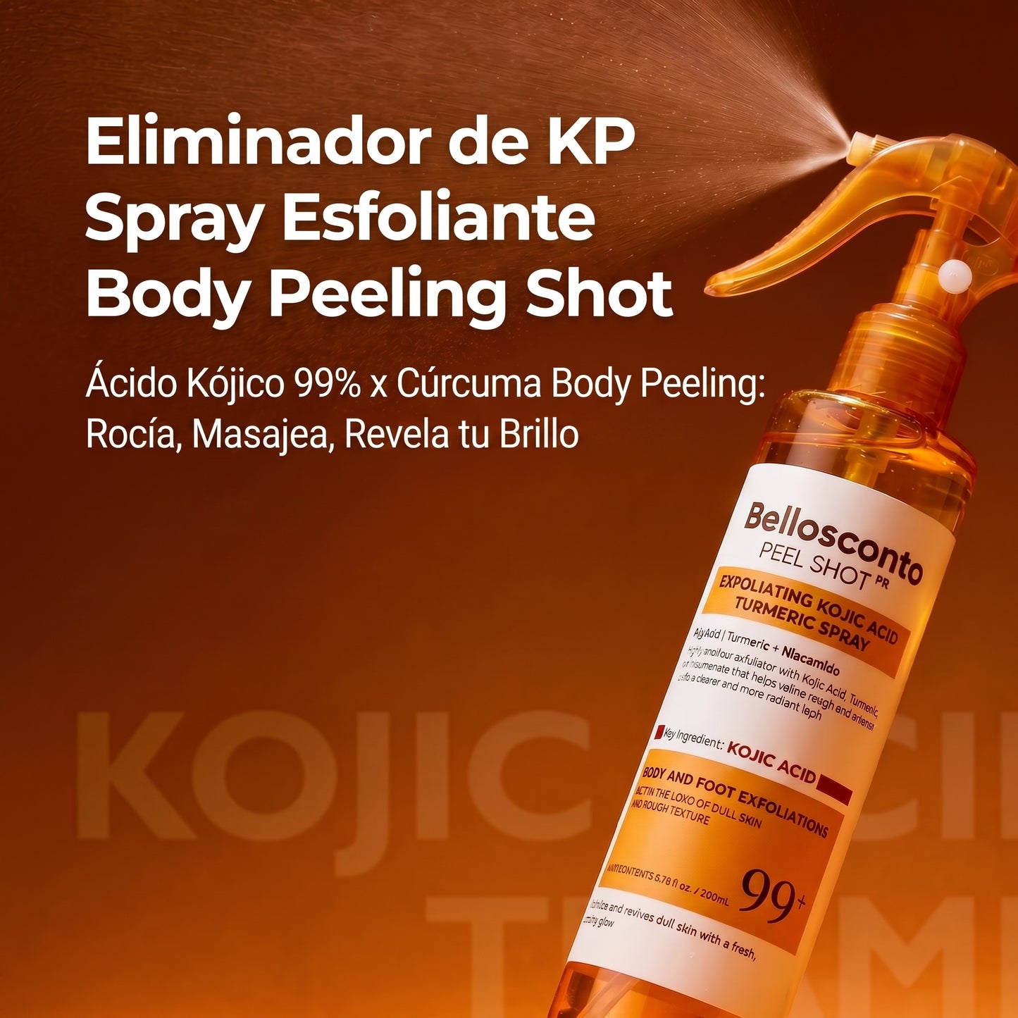Spray esfoliante con acido cogico e curcuma - GOLDEN PEEL™
